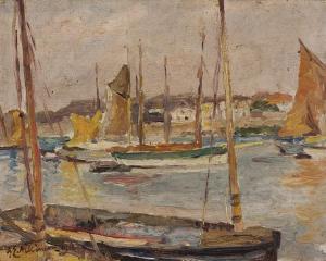ATKINSON William Edwin 1862-1926,Concarneau Harbour, France,1911,Heffel CA 2022-07-28