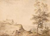 ATTIRET Jean Denis, Frère 1702-1768,Paysage animé avec une chaumière,Millon & Associés FR 2014-11-14
