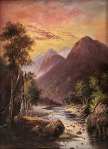 ATTWOOD Thomas Reginald 1865-1926,Southern Sunset,International Art Centre NZ 2019-05-21