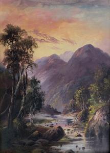 ATTWOOD Thomas Reginald 1865-1926,Southern Sunset,International Art Centre NZ 2023-02-13