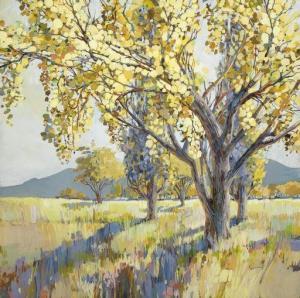 ATWILL Douglas 1933,Cottonwood and Poplars,Santa Fe Art Auction US 2020-11-14