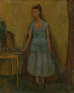 AUBERJONOIS Rene Victor 1872-1957,Femme devant le miroir,1944,Sotheby's GB 2023-12-12