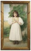 AUBERLEN Wilhelm 1860-1948,Portrait ofMargarethe Kröner at the age of six years,Nagel DE 2008-09-17