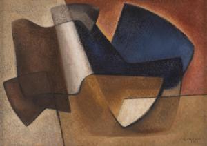 AUBERT Georges 1886-1961,Composition,1960,Dogny Auction CH 2020-03-10