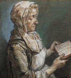 AUBERT Louis 1720-1790,A lady seated in profile to the right reading a book,Christie's GB 1999-07-06