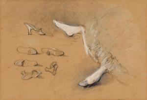 AUBERT Louis 1720-1790,A study of feet and shoes,Sotheby's GB 2023-06-14