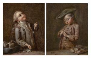 AUBERT Louis 1720-1790,L'élève rêveur ; L'élève discipliné,Christie's GB 2023-06-16