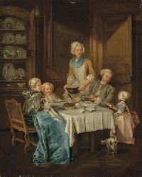 AUBERT Louis 1720-1790,Le gâteau des rois,Christie's GB 2007-11-21