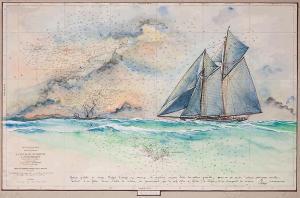 AUBERT martin,A schooner rigged yacht under full sail,1934,Charles Miller Ltd GB 2015-11-03