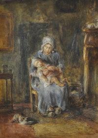 AUBERT N,Study of a Mother Nursing her Baby,Shapes Auctioneers & Valuers GB 2012-01-07