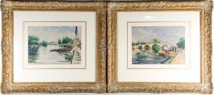AUBERT Rene 1894-1977,river landscapes,Dawson's Auctioneers GB 2021-01-28