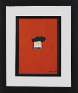 AUBERTIN Bernard 1934-2015,Papier rouge brulé,2010,Meeting Art IT 2017-03-01