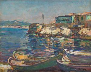 AUBERY Jean 1880-1952,Petit port méditerranéen,Ader FR 2022-03-15