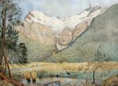 AUBREY Christopher 1830-1902,The Mirror Lakes, Fiordland,1885,International Art Centre NZ 2009-07-28
