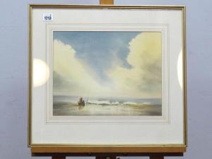 AUBREY Michael 1940,Solitary Fisherman,Sheffield Auction Gallery GB 2021-10-29