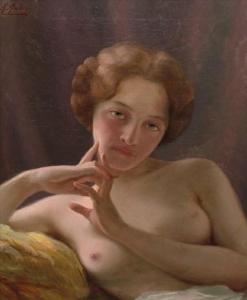 AUBRY Adrien 1834,Nude studyof a woman, Head and shoulders,Dreweatt-Neate GB 2006-06-14