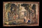 AUBUSSON,figures in a woodland clearing with buildings in t,Wilkinson's Auctioneers GB 2019-04-28