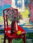 AUCHERE Henri 1908-2000,Nature morte à la chaise rouge,Richmond de Lamaze FR 2009-01-31