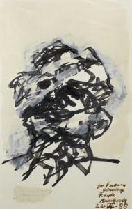 AUERBACH Frank 1931,Study for a Self-Portrait,1988,Bonhams GB 2014-07-02