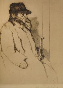 AUERBACH LEVY William 1889-1964,Portrait of an old man,Matsa IL 2021-05-03