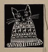 AUERBACH Lisa Anne 1967,cat in a sweater (black),2014,Sotheby's GB 2021-10-08
