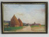 AUGER Léon 1883-1971,Les Meules de foin,1921,Loizillon FR 2019-06-29