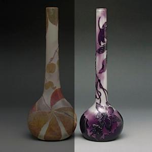 AUGIER Emile 1900-1900,GALLE FIRE-POLISHED SOLIFLEUR VASE: CLEMATIS, CIRCA,Sotheby's GB 2003-09-10