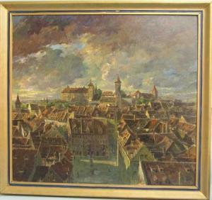 AUGUST Franz,Nürnberg Blick auf die Altstadt mit Kaiserburg,Johann Sebok DE 2009-10-10