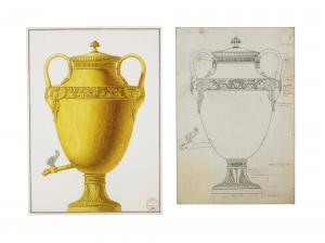 AUGUSTE Henri 1759-1816,PRESENTATION DRAWING OF A TEA URN,Sotheby's GB 2015-07-08