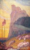AUGUSTE MORIZOT 1859-1952,Forteresse sur une falaise,Etienne de Baecque FR 2014-02-24