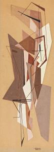augustus simon Walter 1916-1979,Untitled (Study in Brown),1955-60,Swann Galleries US 2021-04-22