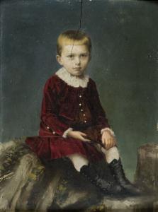 AUGUSTYNOWICZ Aleksander 1865-1944,PORTRET DZIECKA,1888,Ostoya PL 2008-10-11