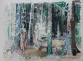 AUJAME Jean 1905-1965,Femmes dans une forêt,1962,Le Calvez FR 2013-03-28