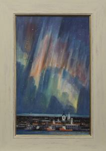 AULD ERIC 1931-2013,NORTHERN LIGHTS OVER THE CITY,2010,McTear's GB 2022-07-10