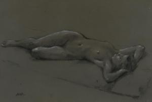 AULD ERIC 1931-2013,RECLINING NUDE,1985,Great Western GB 2024-01-17
