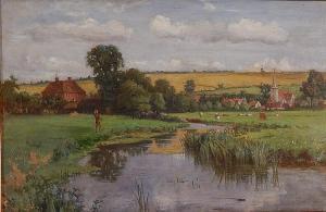 AULD John 1800-1900,Landscape with Stream,Rachel Davis US 2015-09-12