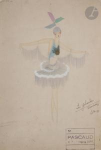 AUMOND Jean 1900-1900,Maquettes de costumes pour le music-hall,Ader FR 2021-10-06