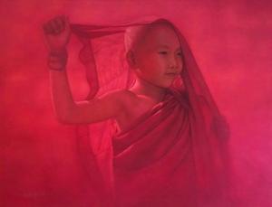 AUNG KYAW HTET 1965,Novice In Red,2006,33auction SG 2020-12-21