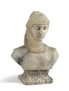 AURILI Richard 1834-1914,Buste de femme habillée à la mode médiévale,Loizillon FR 2023-04-15
