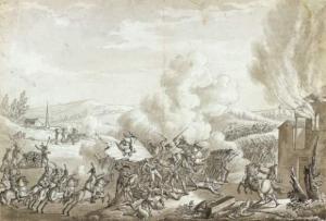 AURIOL Charles Joseph 1778-1834,La Bataille de Jemmapes,1792,Piasa FR 2009-03-26