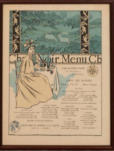 AURIOL Georges 1863-1938,Menu pour le Cabaret du Chat Noir,Neret-Minet FR 2020-12-05