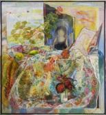 AURORA B 1900-2000,Untitled/figure in an interior landscape with flowers,Rosebery's GB 2012-10-20