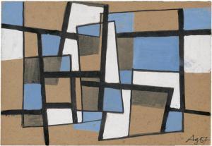 AUSLEGER Rudolf 1897-1974,Geometrische Komposition,1957,Galerie Bassenge DE 2023-12-02