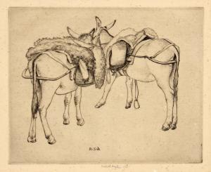 AUSTIN Robert Sargent 1895-1973,Donkeys of Selva (Island of Majorca),1928,Bonhams GB 2012-12-16