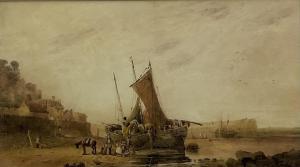 AUSTIN Samuel 1796-1834,Fishing Port at Low Tide,1922,David Duggleby Limited GB 2022-06-17