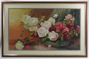 AUSTIN W.H,W H Austin, watercolour, still life study of roses,Serrell Philip GB 2018-07-05