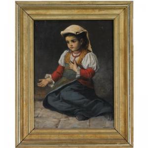 AUSTRIAN SCHOOL,A YOUNG GIRL IN SOUTH ITALIAN ATTIRE,1883,Sotheby's GB 2008-12-17