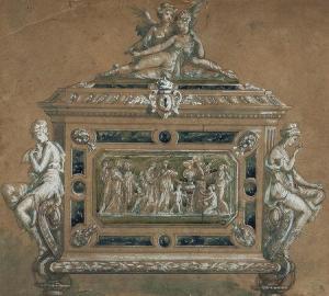 AUSTRIAN SCHOOL,Design for a silver casket with Cupid and Psyche,Dreweatts GB 2013-10-17