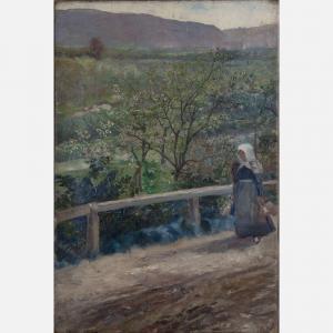 AUSTRIAN SCHOOL,landscape with girl,1900,Deutsch AT 2024-01-15