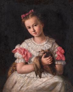 AUSTRIAN SCHOOL,Little girl with a pigeon,19th century,Nagyhazi galeria HU 2023-12-12